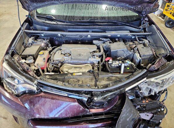 2T3DFREV1JW707906 2018 TOYOTA RAV4 Purple Widok komory silnika
