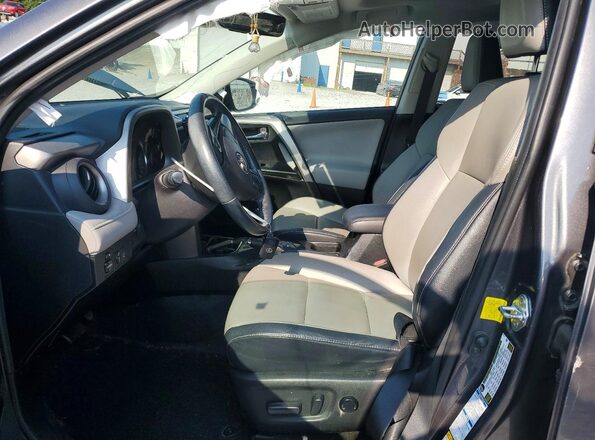 2T3DFREV4GW481174 2016 TOYOTA RAV4 Gray Widok wnętrza z przodu