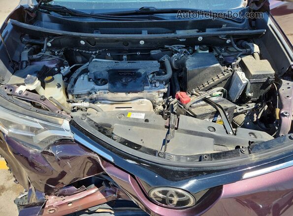 2T3DFREV7HW558606 2017 TOYOTA RAV4 Burgundy ძრავის განყოფილების ხედი