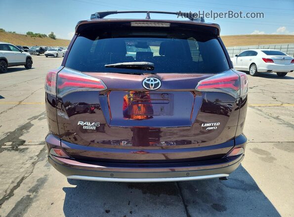 2T3DFREV7HW558606 2017 TOYOTA RAV4 Burgundy უკანა ხედი