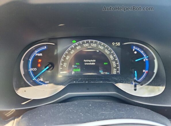 2T3DWRFV4LW078952 2020 TOYOTA RAV4 Black ხელსაწყოთა პანელის ხედი