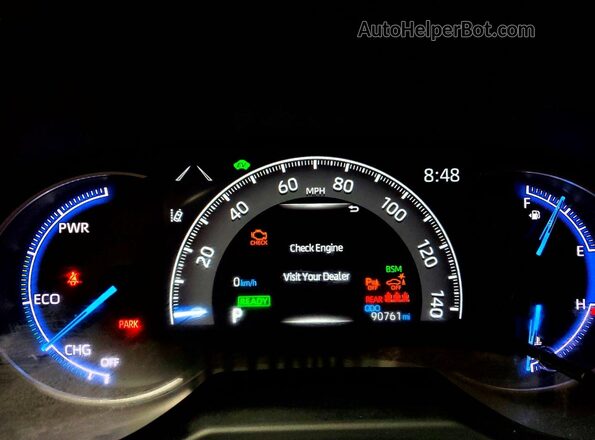 2T3DWRFV8KW028280 2019 TOYOTA RAV4 Серебряный Вид щитка приборов