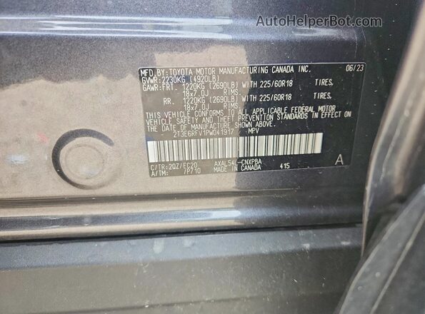 2T3E6RFV1PW041917 2023 TOYOTA RAV4 Gray Вид підкапотного простору