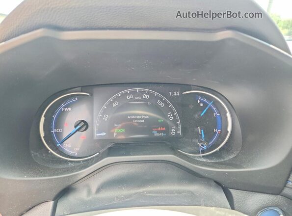 2T3E6RFV7MW006617 2021 TOYOTA RAV4 White Instrument cluster view