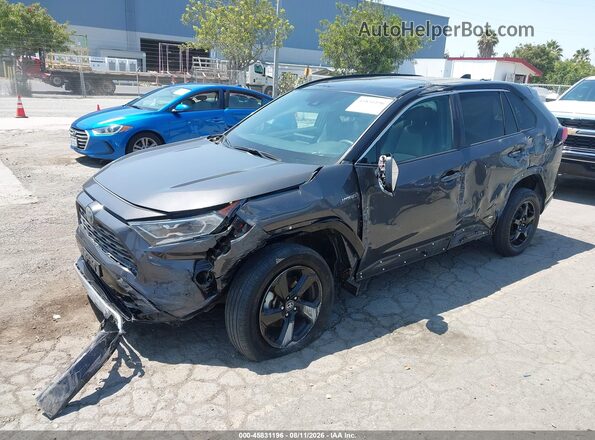 2T3E6RFV9MW009986 2021 TOYOTA RAV4 HYBRID Gray Առջևի ձախ երեք քառորդ տեսարան