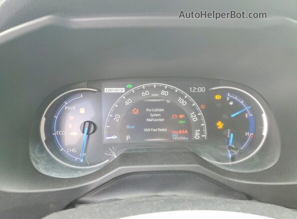 2T3EWRFV1LW096586 2020 TOYOTA RAV4 Gray Instrument cluster view