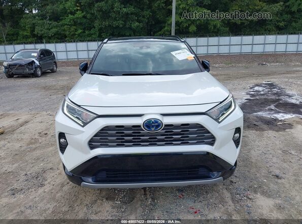 2T3EWRFV7KW008736 2019 TOYOTA RAV4 HYBRID White Instrument cluster view