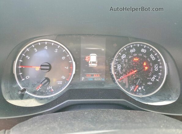 2T3F1RFV0LC082473 2020 TOYOTA RAV4 Silver Instrument cluster view
