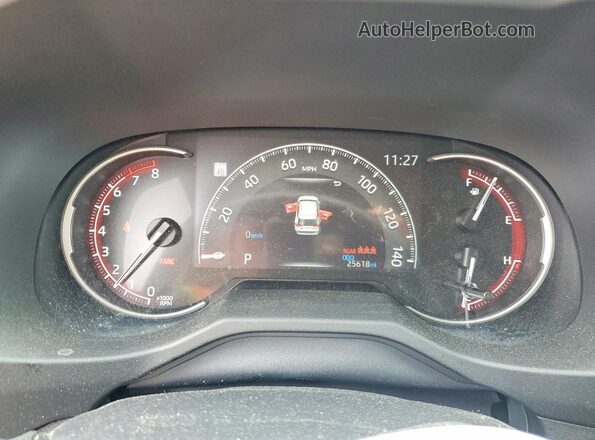 2T3F1RFV1SW515182 2025 TOYOTA RAV4 Silver Instrument cluster view