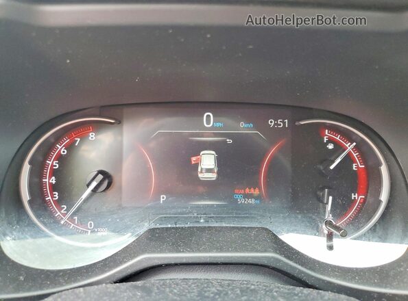 2T3F1RFV5PW357260 2023 TOYOTA RAV4 Red Instrument cluster view