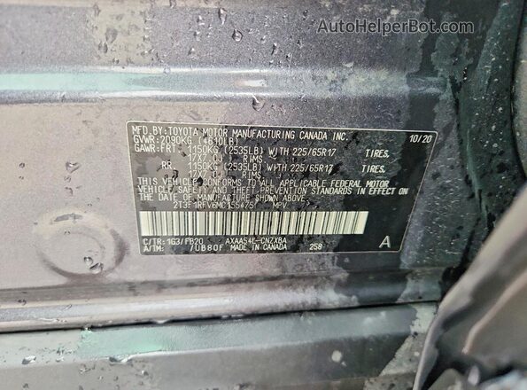 2T3F1RFV6MC155475 2021 TOYOTA RAV4 Gray Панорамний вид салону 360°
