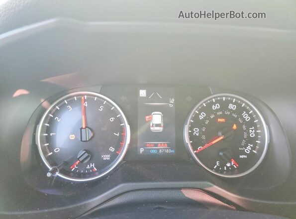 2T3F1RFV7NC270152 2022 TOYOTA RAV4 White Вид щитка приладів