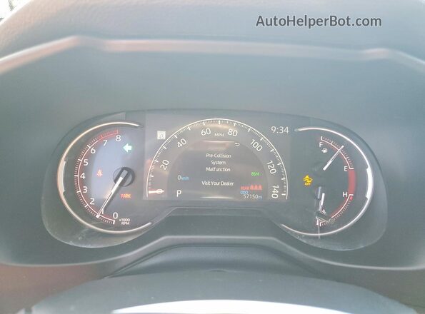 2T3G1RFV1PC386552 2023 TOYOTA RAV4 Silver Instrument cluster view