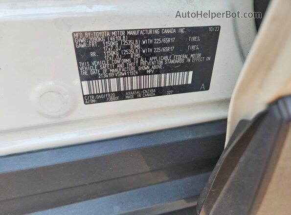 2T3G1RFV5RW411924 2024 TOYOTA RAV4 White Вид підкапотного простору