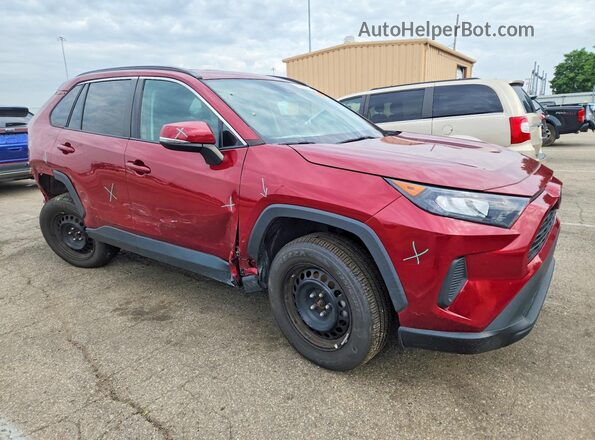 2T3G1RFV7MW191131 2021 TOYOTA RAV4 Темно-бордовый Передняя правая четверть