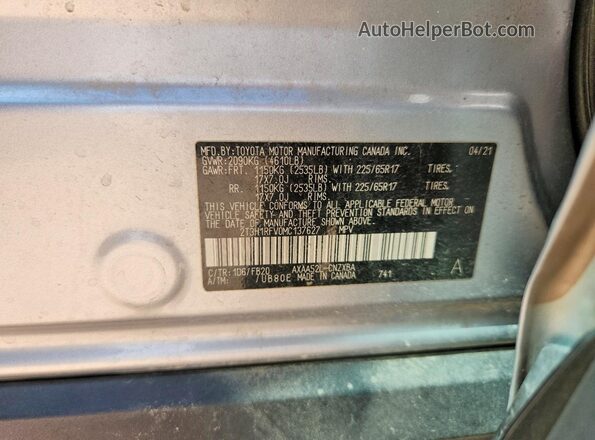 2T3H1RFV0MC137627 2021 TOYOTA RAV4 Silver Engine compartment view