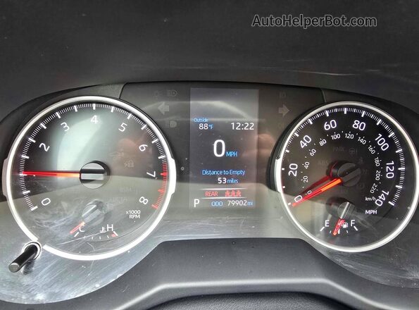 2T3H1RFV0NC207497 2022 TOYOTA RAV4 Белый Вид панели приборов
