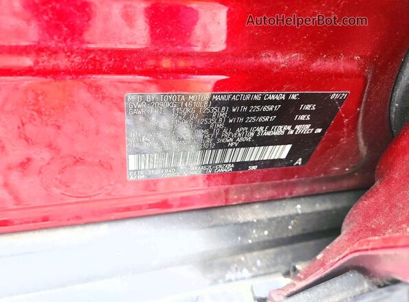 2T3H1RFV1MW131012 2021 TOYOTA RAV4 Red 360 interior view