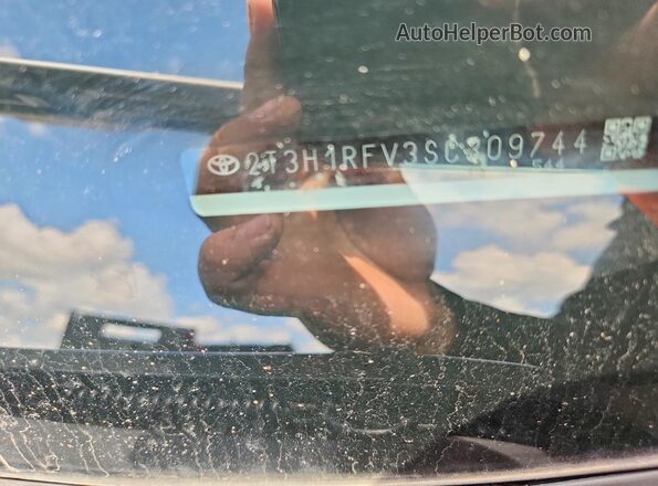 2T3H1RFV3SC309744 2025 TOYOTA RAV4 Белый Вид наклейки с VIN-кодом