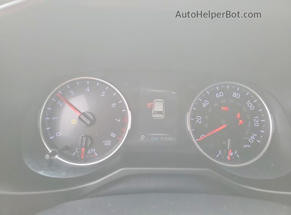 2T3H1RFV5KW036773 2019 TOYOTA RAV4 Blue Instrument cluster view