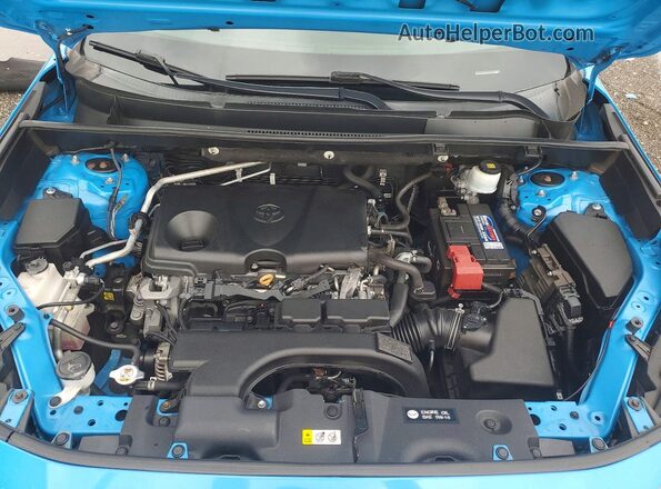 2T3H1RFV5KW036773 2019 TOYOTA RAV4 Blue Engine compartment view