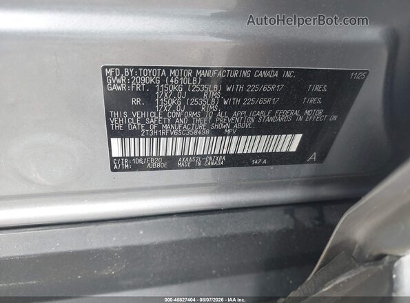 2T3H1RFV6SC358498 2025 TOYOTA RAV4 Silver Widok komory silnika