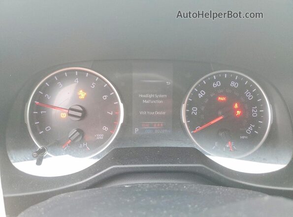 2T3H1RFV7LW066441 2020 TOYOTA RAV4 White Вид щитка приладів