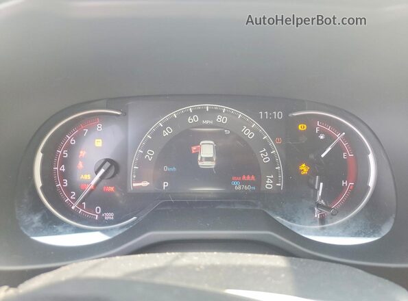 2T3H1RFVXPC219661 2023 TOYOTA RAV4 White Instrument cluster view