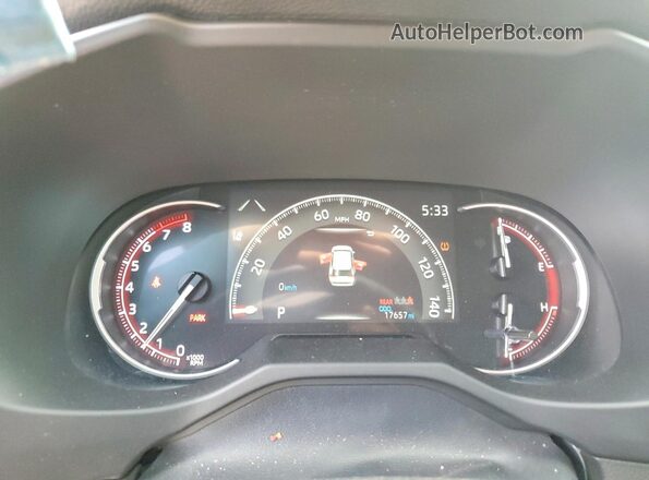 2T3H1RFVXSW412061 2025 TOYOTA RAV4 Black Widok zestawu wskaźników