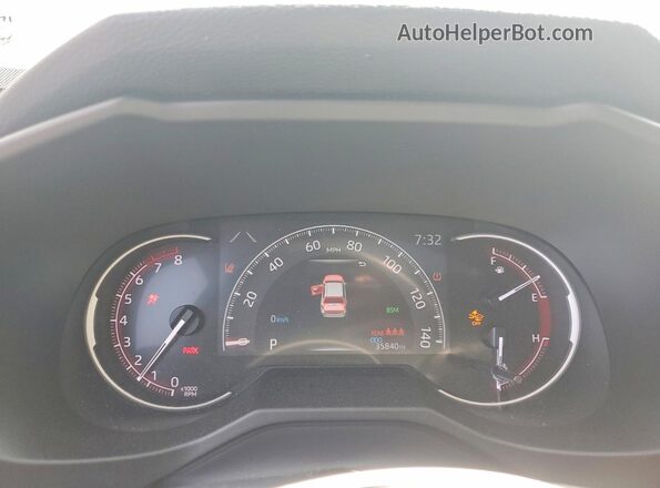 2T3J1RFV0KW041171 2019 TOYOTA RAV4 Gray Սարքավորումների վահանակի տեսք