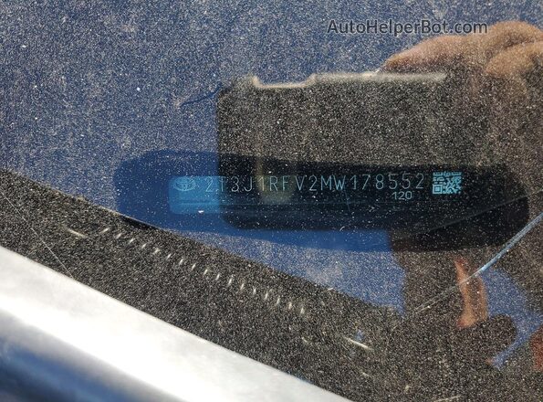 2T3J1RFV2MW178552 2021 TOYOTA RAV4 Teal VIN sticker view
