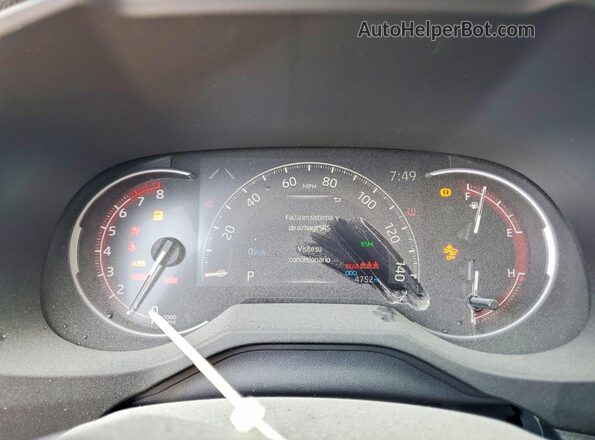 2T3J1RFV4NW306243 2022 TOYOTA RAV4 Red Вид щитка приладів