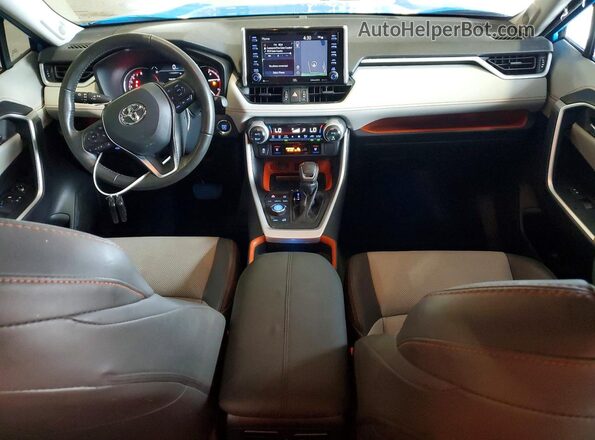 2T3J1RFVXKC048369 2019 TOYOTA RAV4 Blue VIN კოდის სტიკერის ხედი