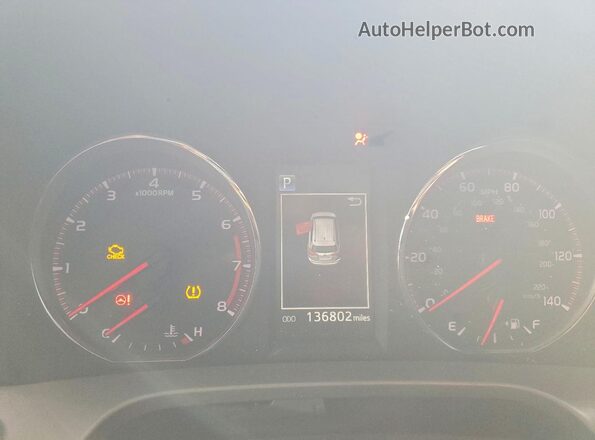 2T3JFREV6HW682367 2017 TOYOTA RAV4 Red Вид щитка приладів