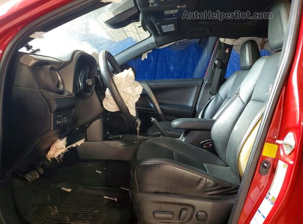 2T3JFREV6HW682367 2017 TOYOTA RAV4 Red Вид салону спереду