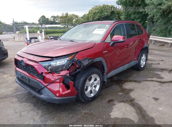2T3MWRFV0KW021209 2019 TOYOTA RAV4 HYBRID Красный Передняя левая четверть