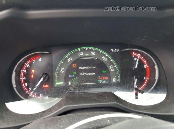 2T3N1RFV3NW324539 2022 TOYOTA RAV4 Серебряный Вид щитка приборов