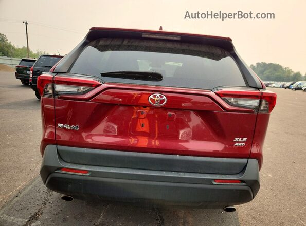 2T3P1RFV0LW100800 2020 TOYOTA RAV4 Red უკანა ხედი