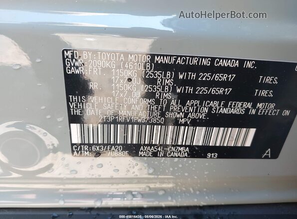 2T3P1RFV1PW373850 2023 TOYOTA RAV4 Gray Engine compartment view