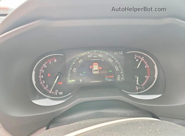 2T3P1RFV2SW586895 2025 TOYOTA RAV4 Red Instrument cluster view