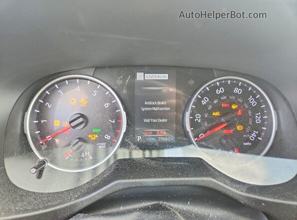 2T3P1RFV3KC020214 2019 TOYOTA RAV4 White Вид щитка приладів