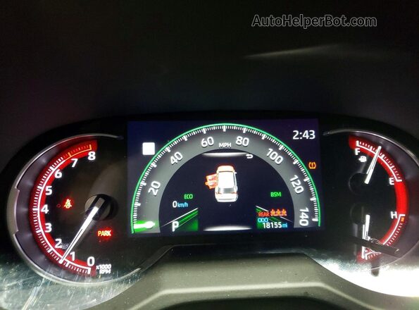 2T3P1RFV3RC482539 2024 TOYOTA RAV4 White Widok zestawu wskaźników