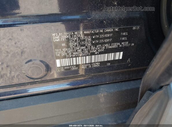 2T3P1RFV3SW560273 2025 TOYOTA RAV4 Black ძრავის განყოფილების ხედი