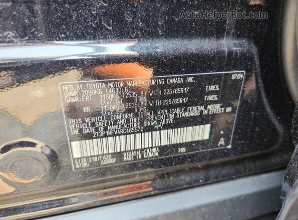 2T3P1RFV4RC465572 2024 TOYOTA RAV4 Black Вид наклейки з VIN-кодом