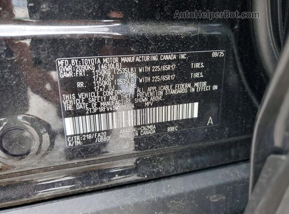 2T3P1RFV4SW598224 2025 TOYOTA RAV4 Black Սալոնի 360 աստիճան տեսք