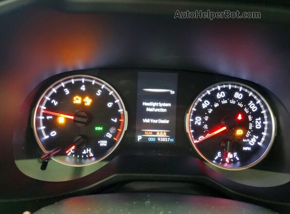 2T3P1RFV6KW057837 2019 TOYOTA RAV4 Gray Вид щитка приладів
