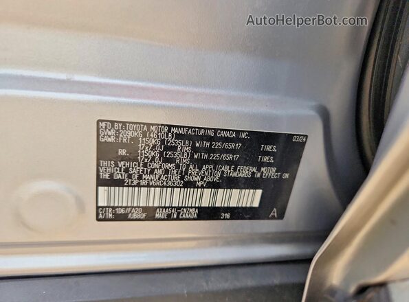 2T3P1RFV6RC436302 2024 TOYOTA RAV4 Silver Widok komory silnika