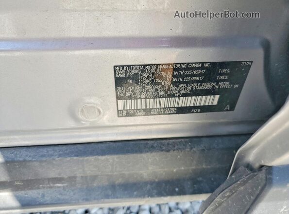 2T3P1RFV6SC517211 2025 TOYOTA RAV4 Silver VIN sticker view