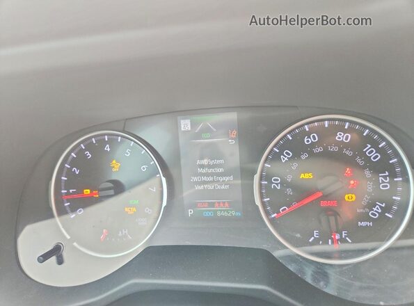 2T3P1RFV8MC157412 2021 TOYOTA RAV4 Charcoal Вид щитка приладів