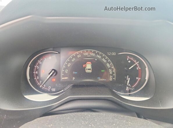 2T3R1RFV7SC524287 2025 TOYOTA RAV4 Silver Instrument cluster view